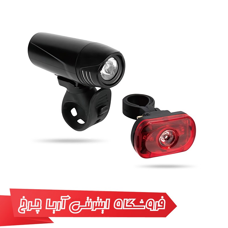 مشخصات ست چراغ جلو عقب باتری دوچرخه توربو مدل XC255115