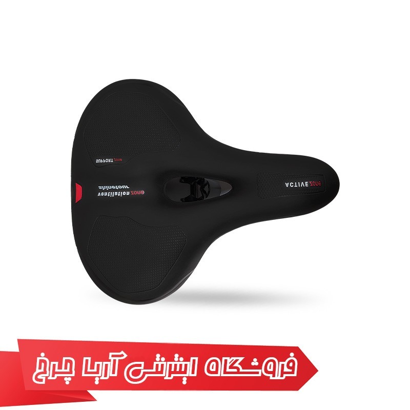 خرید و قیمت زین دوچرخه پهن چراغدار برند توربو مدل Turbo 1002