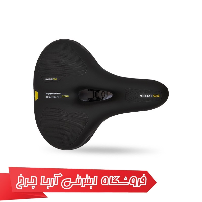 خرید و قیمت زین دوچرخه پهن چراغدار برند توربو مدل Turbo 1002