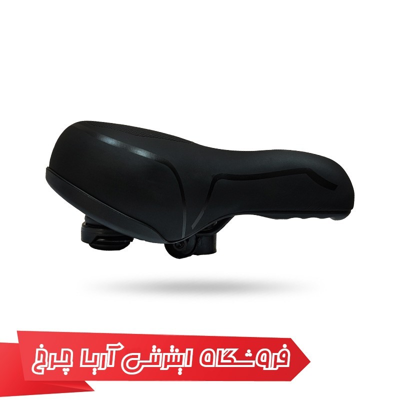 خرید و قیمت زین دوچرخه پهن چراغدار برند توربو مدل Turbo 1002