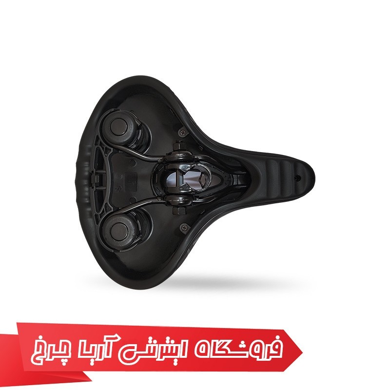 خرید و قیمت زین دوچرخه پهن چراغدار برند توربو مدل Turbo 1002