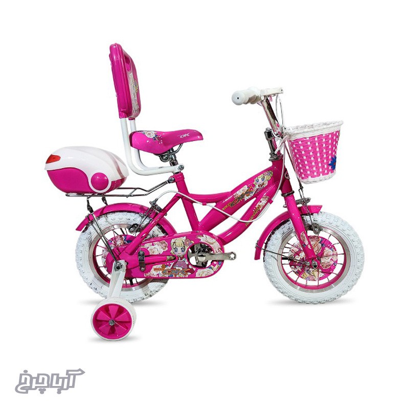 قیمت دوچرخه دخترانه صورتی سایز 12 برند اوکی مدل HR604
