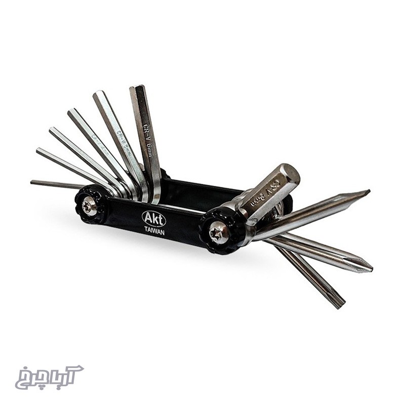 خرید و قیمت دسته آچار 10 کاره دوچرخه مدل AKT BKFL10