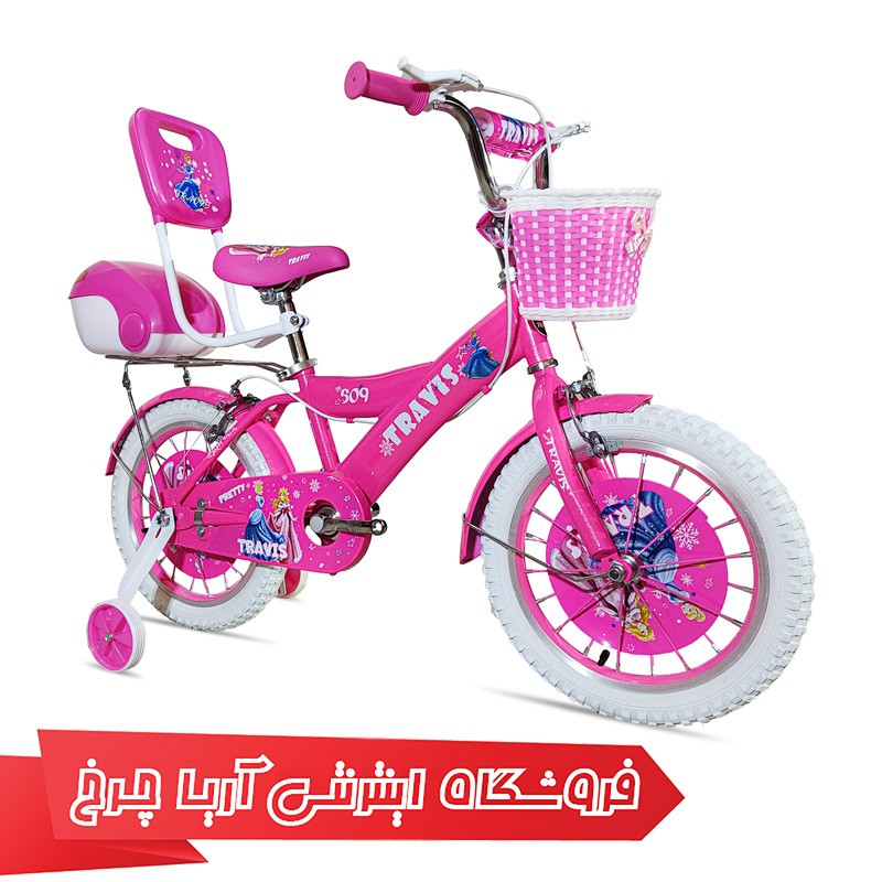 خرید دوچرخه دخترانه ارزان قیمت سایز 16 تراویس مدل 1605