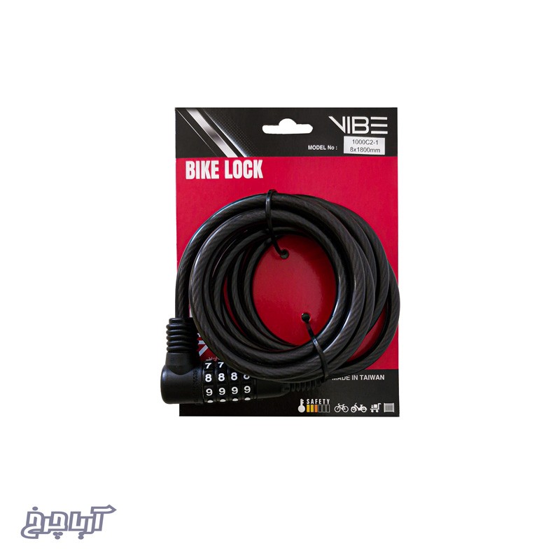 قفل رمزی دوچرخه برند وایب مدل Vibe 12×1200 - 1000c2-1